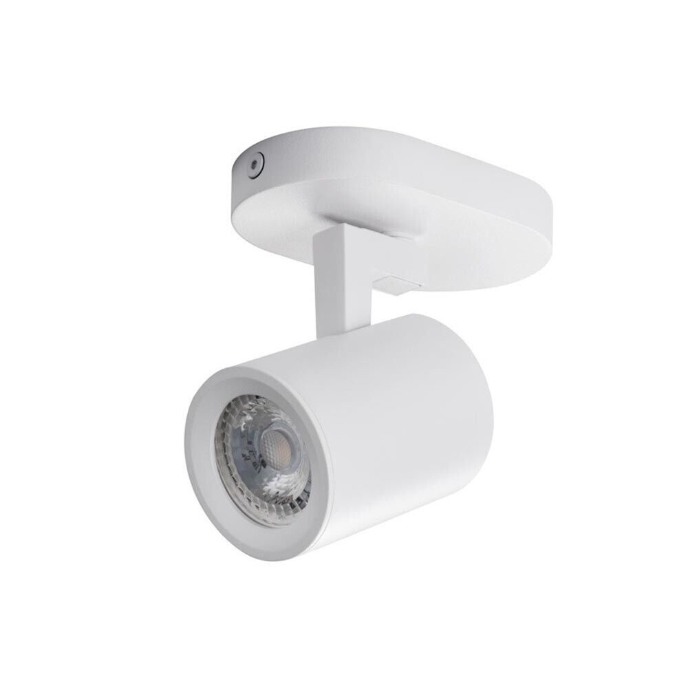 FARETTO ORIENTABILE DA SOFFITTO PARETE LAMPADA ATTACCO PORTAFARETTO GU10 BIANCO