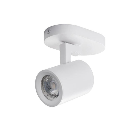 FARETTO ORIENTABILE DA SOFFITTO PARETE LAMPADA ATTACCO PORTAFARETTO GU10 BIANCO