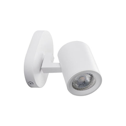 FARETTO ORIENTABILE DA SOFFITTO PARETE LAMPADA ATTACCO PORTAFARETTO GU10 BIANCO