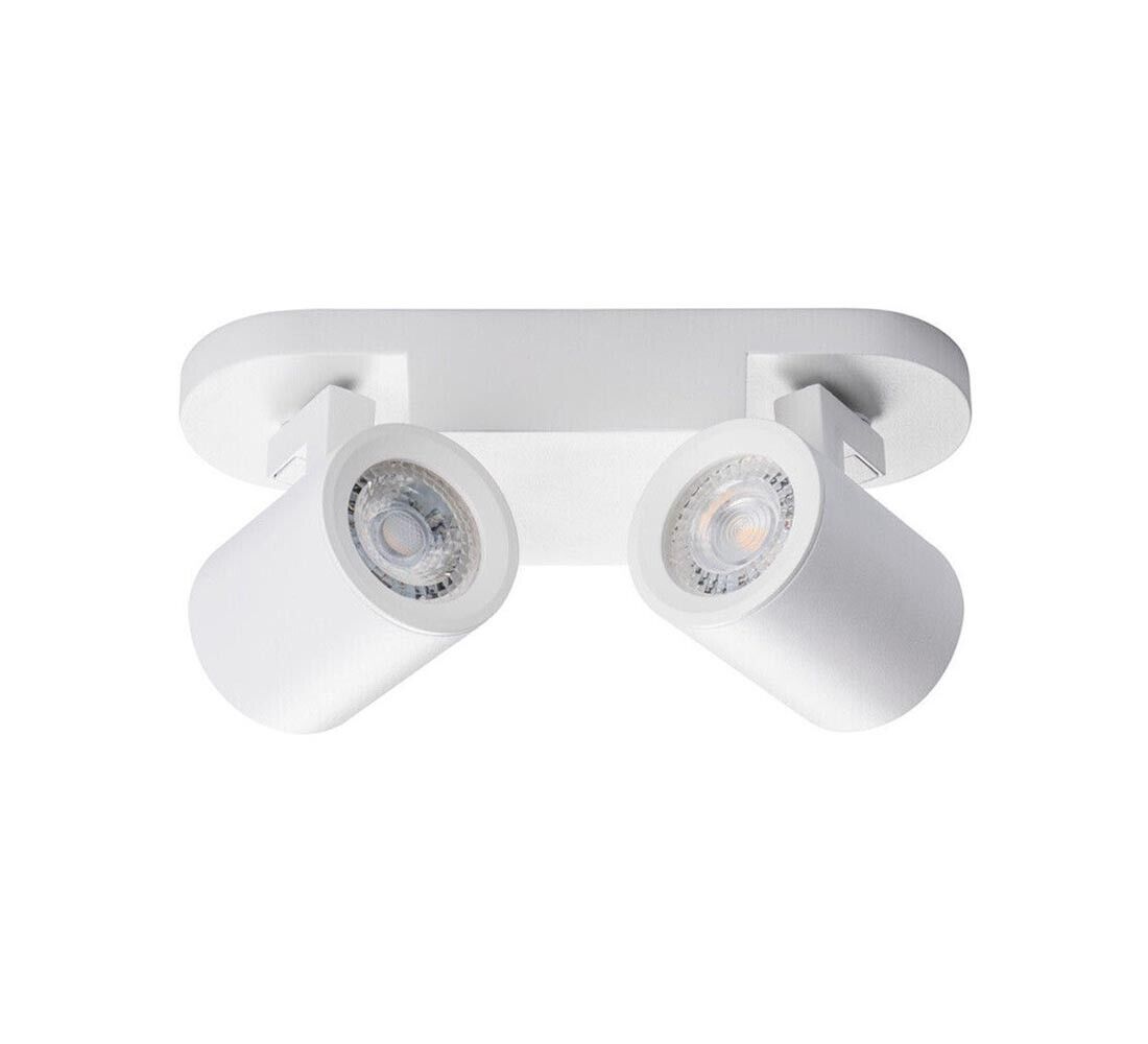 FARETTO ORIENTABILE LAMPADA DA SOFFITTO SUPPORTO 2 PORTAFARETTO GU10 BIANCO TH88