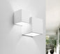 APPLIQUE DA PARETE 2 X CUBO IN GESSO VERNICIABILE LAMPADA DOPPIA LUCE G9