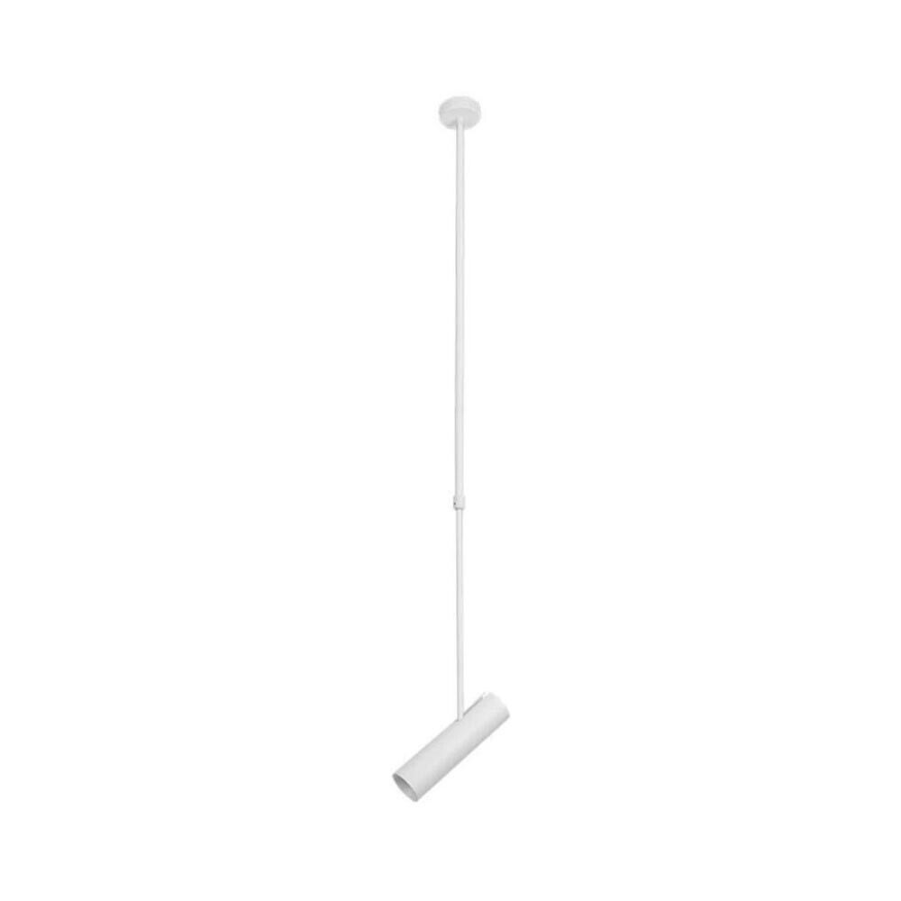 LAMPADARIO PORTAFARETTO A SOSPENSIONE CILINDRO GU10 ASTA REGOLABILE BIANCO 209B