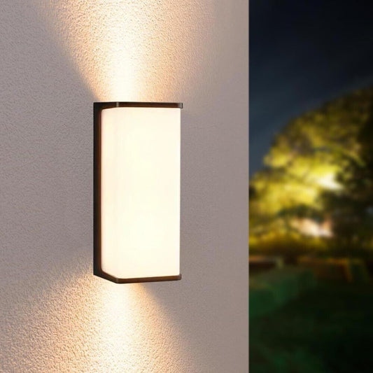 APPLIQUE LED LUCE NATURALE LAMPADA DA MURO 10 WATT INTERNO ESTERNO IP65 NERO