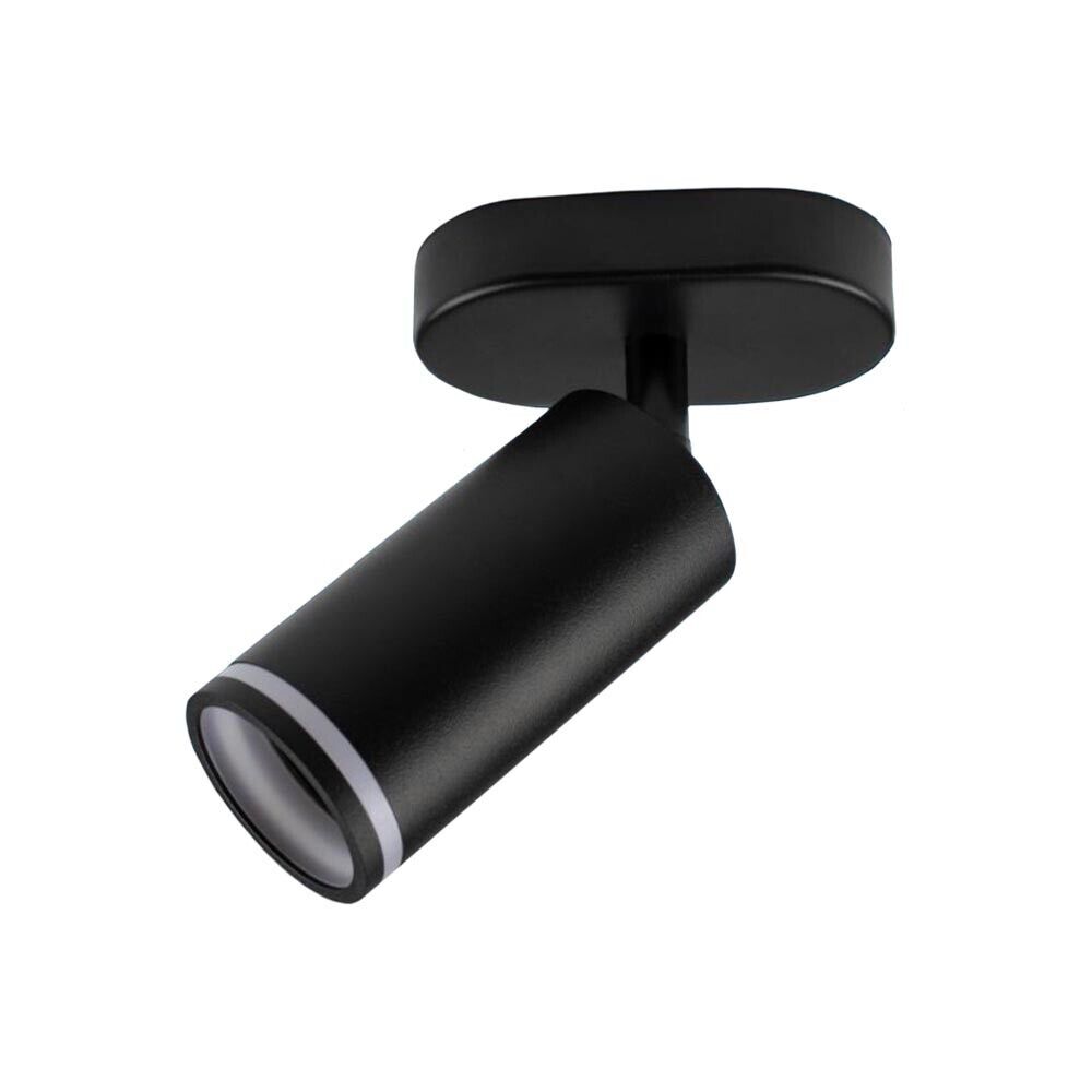 FARETTO ORIENTABILE DA SOFFITTO PARETE APPLIQUE PORTAFARETTO ATTACCO GU10 NERO