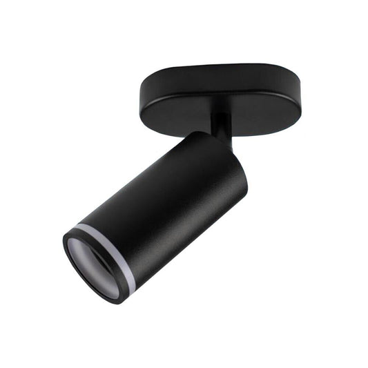 FARETTO ORIENTABILE DA SOFFITTO PARETE APPLIQUE PORTAFARETTO ATTACCO GU10 NERO