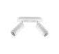 FARETTO ORIENTABILE DA SOFFITTO SUPPORTO 2 DIFFUSORI PORTAFARETTO GU10 BIANCO