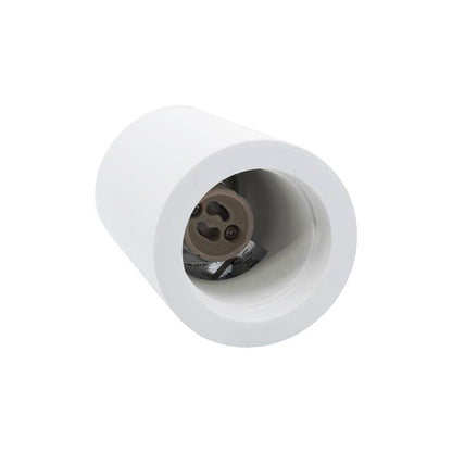 PORTAFARETTO IN GESSO A SOFFITTO GU10 PORTA FARETTO CILINDRO BIANCO VERNICIABILE