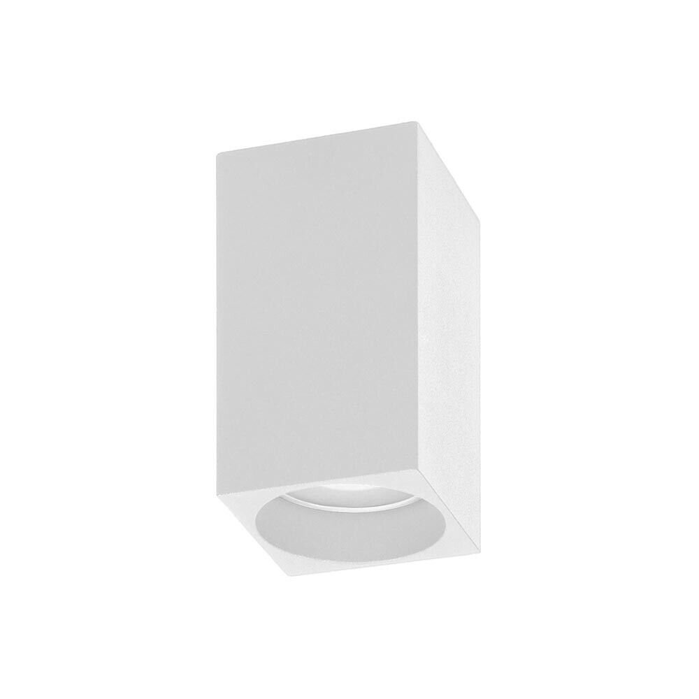 PORTAFARETTO IN GESSO A SOFFITTO GU10 PORTA FARETTO QUADRATO BIANCO VERNICIABILE