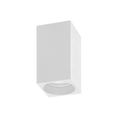 PORTAFARETTO IN GESSO A SOFFITTO GU10 PORTA FARETTO QUADRATO BIANCO VERNICIABILE
