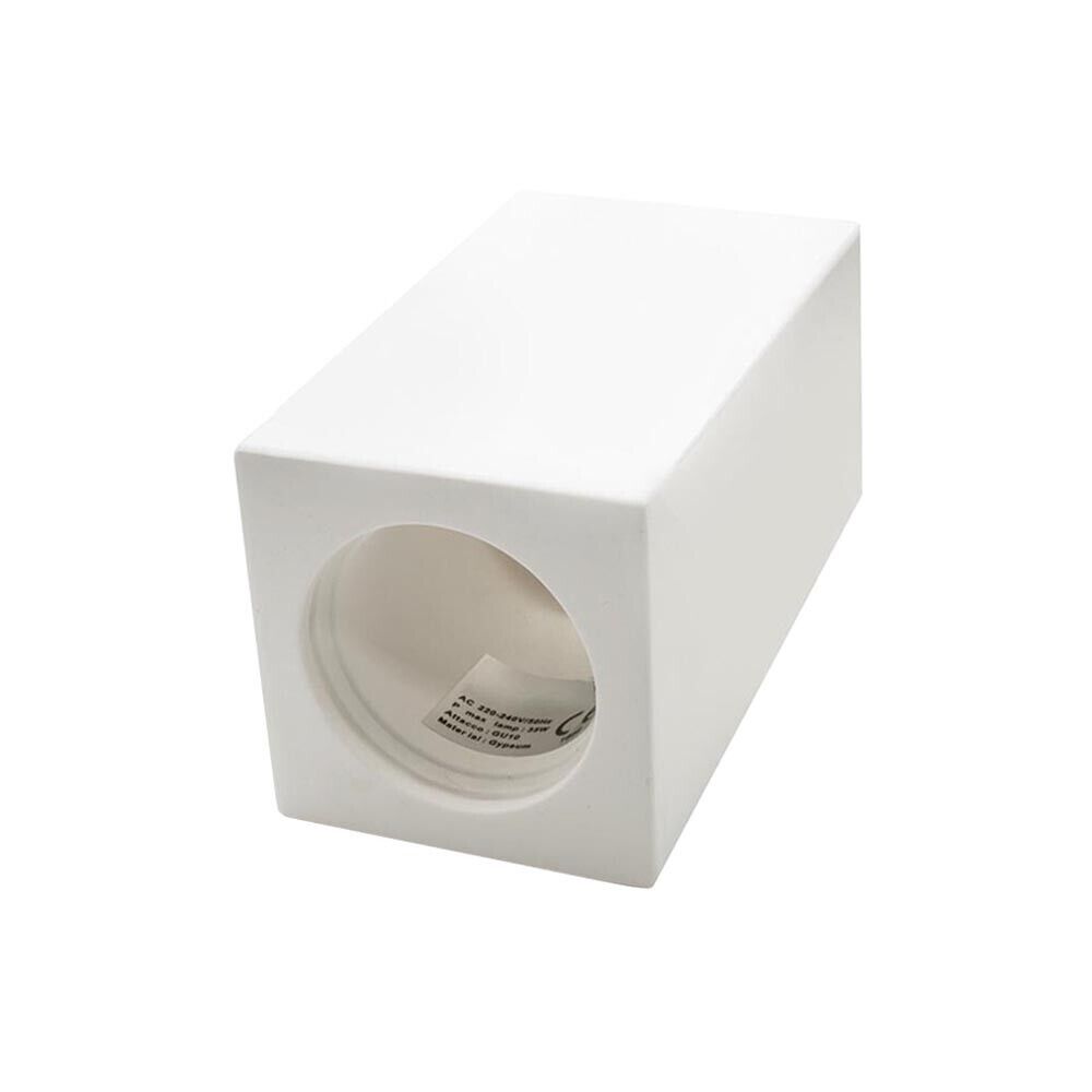PORTAFARETTO IN GESSO A SOFFITTO GU10 PORTA FARETTO QUADRATO BIANCO VERNICIABILE
