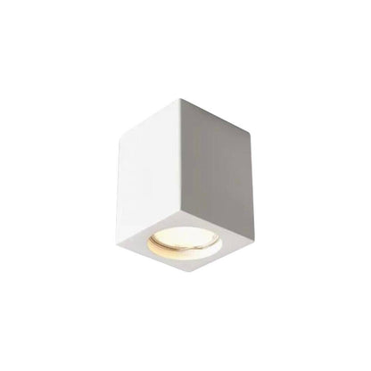 PORTAFARETTO GESSO DA SOFFITTO GU10 PORTA FARETTO QUADRATO BIANCO VERNICIABILE