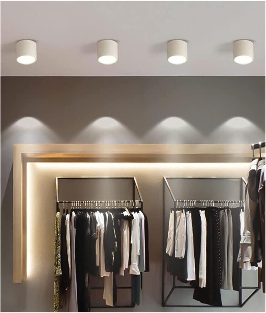 PORTAFARETTO GESSO DA SOFFITTO GU10 PORTA FARETTO CILINDRO BIANCO VERNICIABILE