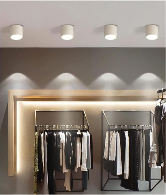PORTAFARETTO GESSO DA SOFFITTO GU10 PORTA FARETTO CILINDRO BIANCO VERNICIABILE