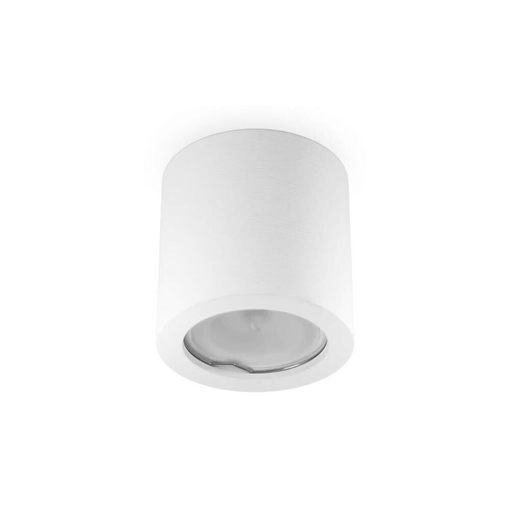 PORTAFARETTO GESSO DA SOFFITTO GU10 PORTA FARETTO CILINDRO BIANCO VERNICIABILE