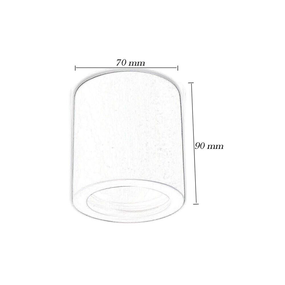 PORTAFARETTO GESSO DA SOFFITTO GU10 PORTA FARETTO CILINDRO BIANCO VERNICIABILE
