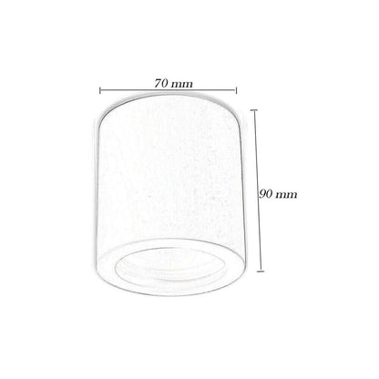PORTAFARETTO GESSO DA SOFFITTO GU10 PORTA FARETTO CILINDRO BIANCO VERNICIABILE