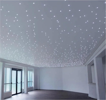 50 LED LUCE BIANCA FREDDA PUNTO LUCI LUMINOSI EFFETTO CIELO STELLATO INCASSO 12V