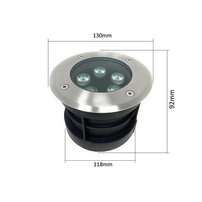 FARETTO CALPESTABILE DA TERRA SEGNAPASSI 5 WATT LED LUCE CALDA IN ACCIAIO IP67