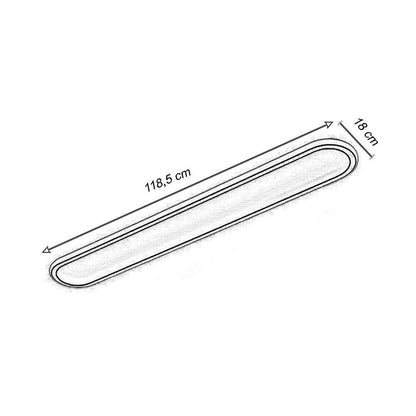 PLAFONIERA LED LUCE CALDA LAMPADARIO DA SOFFITTO PANNELLO SLIM OVALE 57 WATT