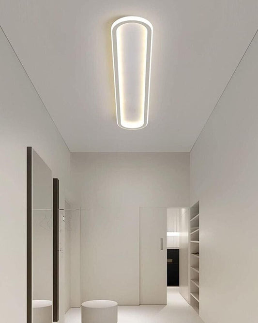 PLAFONIERA LED LUCE BIANCA LAMPADARIO A SOFFITTO 57 W PANNELLO SLIM OVALE 118 CM