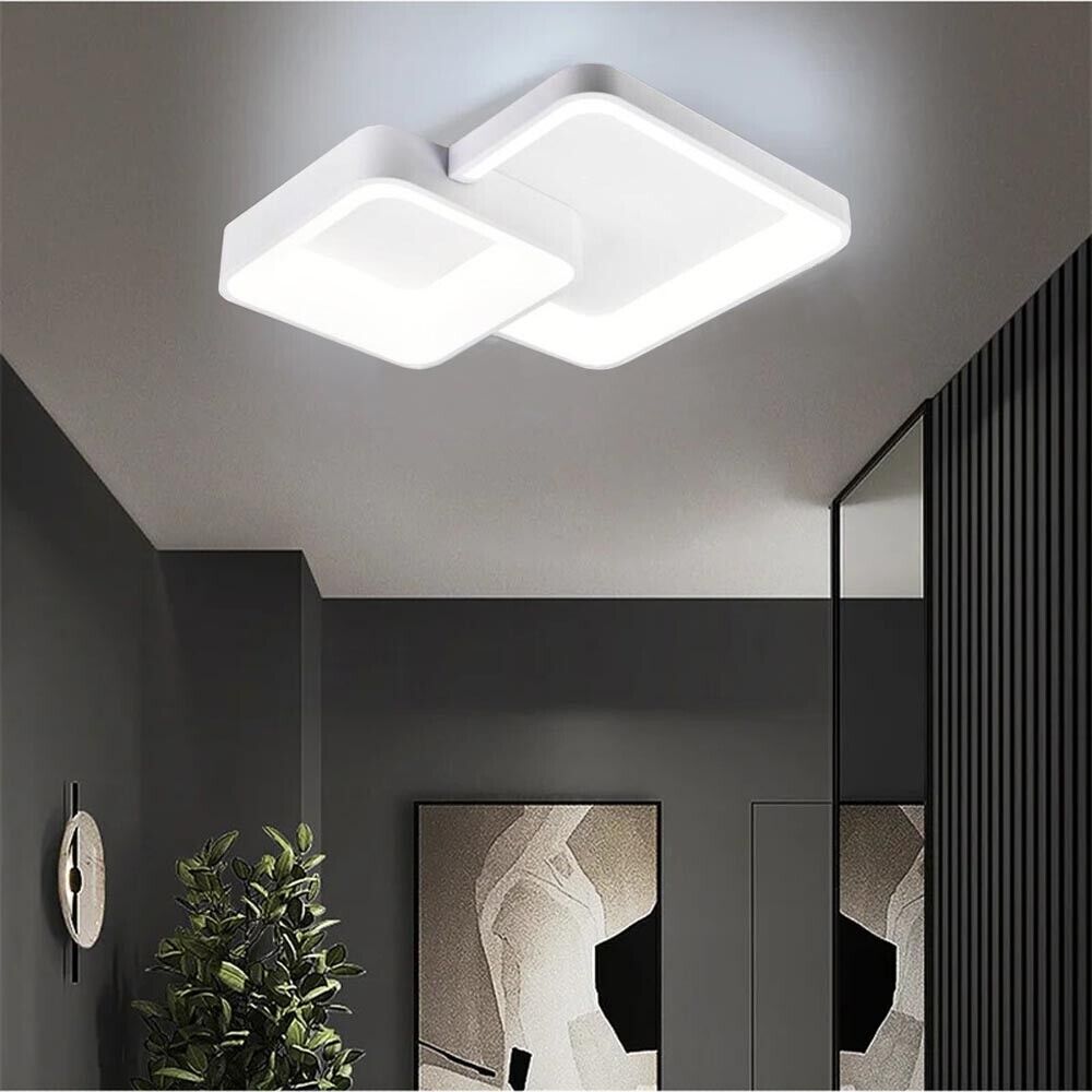 PLAFONIERA LED 2 QUADRATI 58 WATT 3 COLORAZIONI LUCE BIANCA CALDA NATURALE