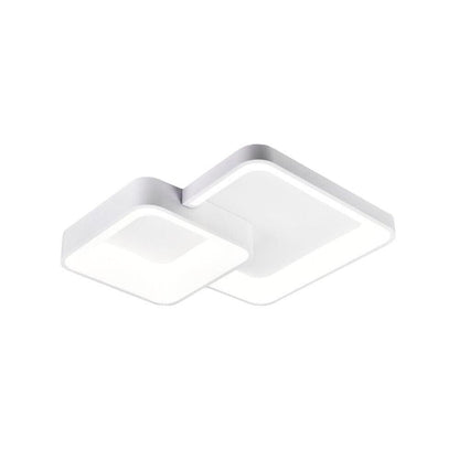 PLAFONIERA LED 2 QUADRATI 58 WATT 3 COLORAZIONI LUCE BIANCA CALDA NATURALE