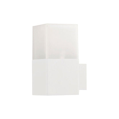 APPLIQUE CUBO LAMPADA DA PARETE MURO ESTERNO PORTALAMPADA E27 IP44 BIANCO