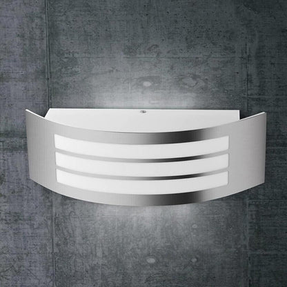 APPLIQUE DA PARETE MURO IN ACCIAIO PER ESTERNO PORTALAMPADA E27 IP44