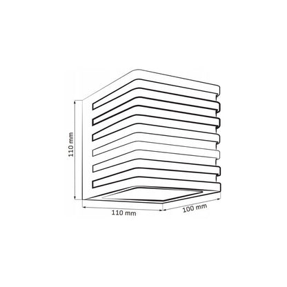 APPLIQUE LED LUCE CALDA LAMPADA A PARETE 10W INTERNO ESTERNO FARETTO CUBO BIANCO
