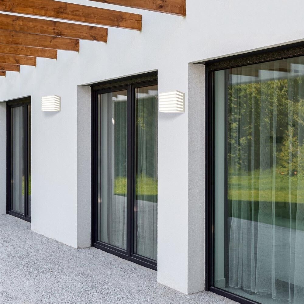 APPLIQUE LED LUCE BIANCA LAMPADA A PARETE 10W INTERNO ESTERNO CUBO BIANCO