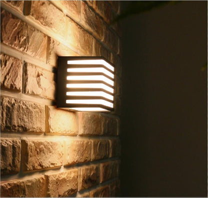 APPLIQUE LED LUCE CALDA LAMPADA A PARETE MURO 10 W ESTERNO FARETTO CUBO NERO