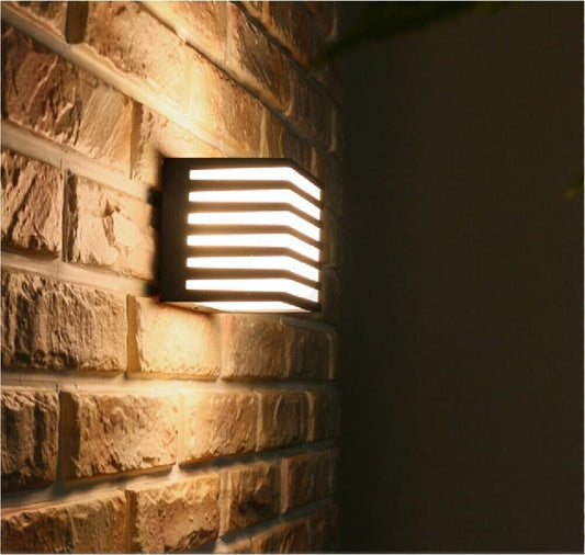 APPLIQUE LED LUCE CALDA LAMPADA A PARETE MURO 10 W ESTERNO FARETTO CUBO NERO