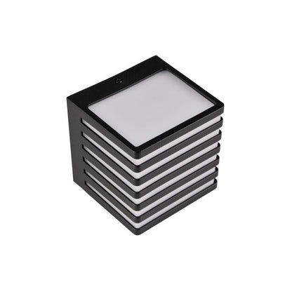 APPLIQUE LED LUCE BIANCA LAMPADA A PARETE 10 W INTERNO ESTERNO FARETTO CUBO NERO