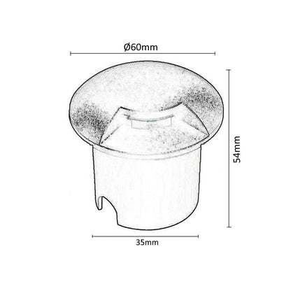 FARETTO CALPESTABILE LED 1 W FASCIO LUCE CALDA SEGNAPASSI CARRABILE ESTERNO IP67