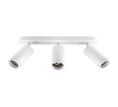 FARETTO ORIENTABILE DA SOFFITTO SUPPORTO 3 DIFFUSORI PORTAFARETTO GU10 BIANCO