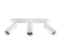 FARETTO ORIENTABILE DA SOFFITTO SUPPORTO 3 DIFFUSORI PORTAFARETTO GU10 BIANCO