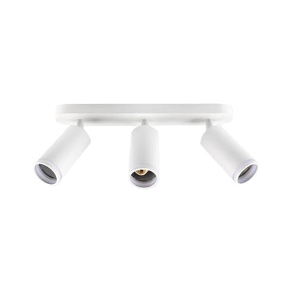 FARETTO ORIENTABILE DA SOFFITTO SUPPORTO 3 DIFFUSORI PORTAFARETTO GU10 BIANCO