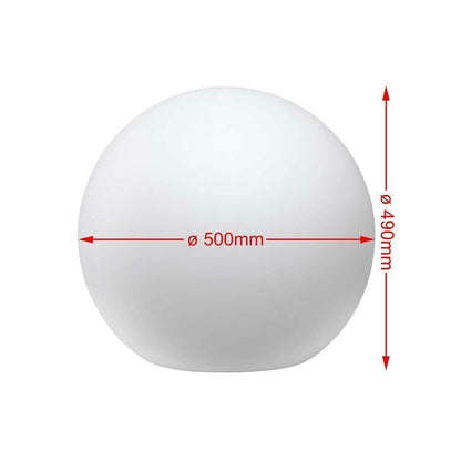 LAMPADA SFERA DA TERRA INTERNO ESTERNO ILLUMINAZIONE GIARDINO PALLA 50 CM E27