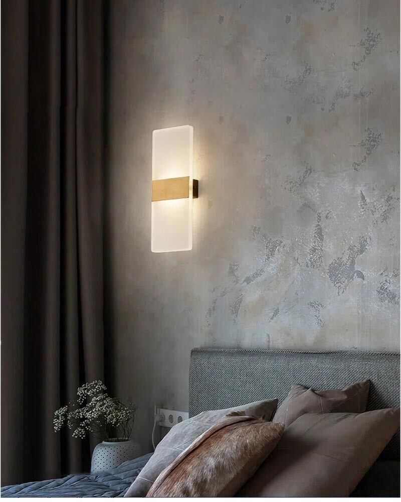 APPLIQUE IN VETRO 10 W 3 TONALITÀ LUCE BIANCA CALDA NATURALE LAMPADA BRONZO