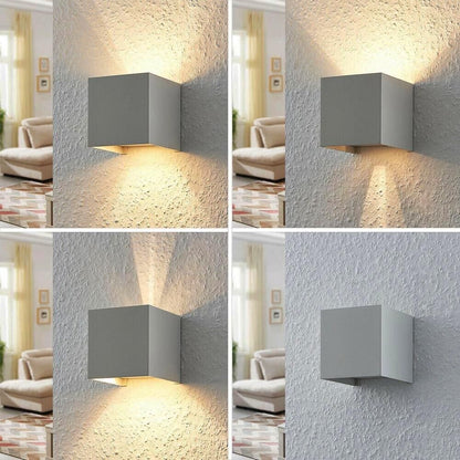 APPLIQUE A PARETE FARETTO 52 LED LUCE CALDA 22 WATT ESTERNO INTERNO IP65 ES66GC