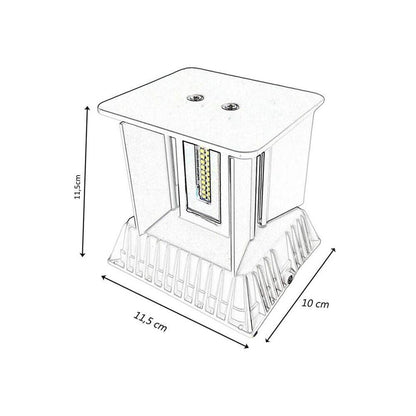 APPLIQUE A PARETE FARETTO 52 LED LUCE BIANCA 22 WATT ESTERNO INTERNO IP65 ES66GF