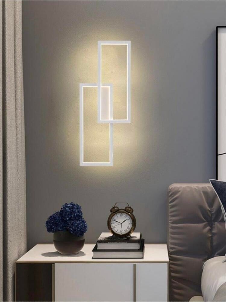 APPLIQUE LED TRE TONALITÀ LUCE BIANCA CALDA NATURALE LAMPADA RETTANGOLARE BIANCO