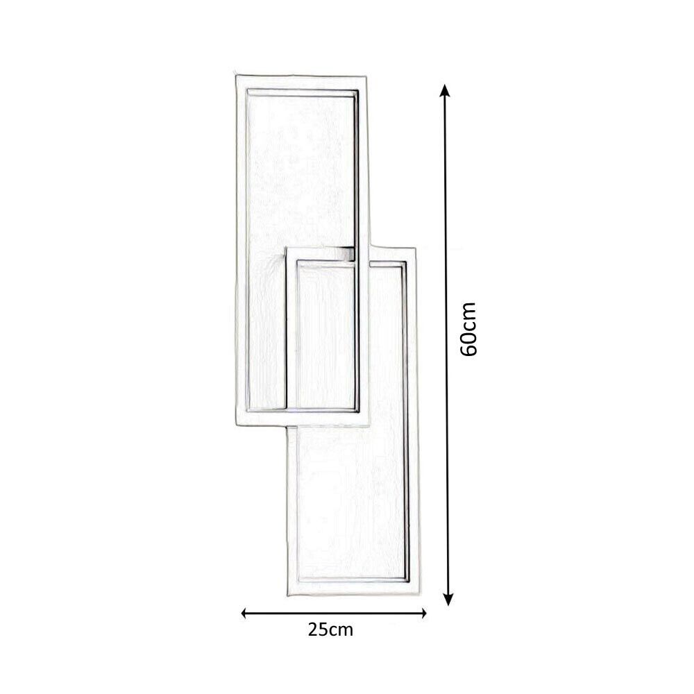 APPLIQUE LED TRE TONALITÀ LUCE BIANCA CALDA NATURALE LAMPADA RETTANGOLARE BIANCO