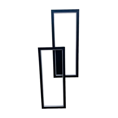 APPLIQUE LED LUCE BIANCA CALDA NATURALE LAMPADA DA PARETE RETTANGOLARE 32 W NERO