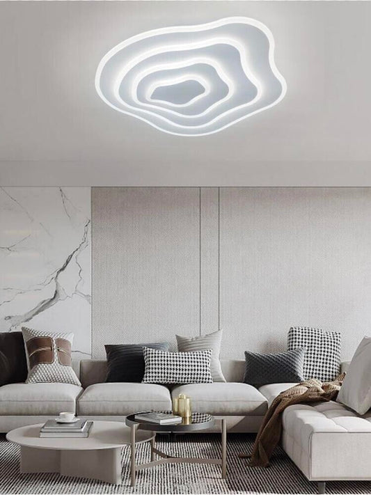PLAFONIERA LED EFFETTO ONDA 59 WATT LAMPADARIO DA SOFFITTO LUCE BIANCA PN28BF