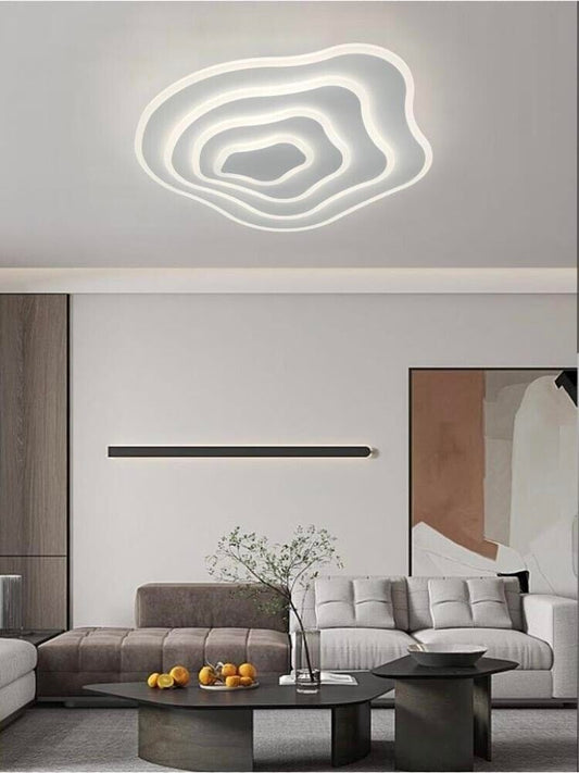 PLAFONIERA LED LUCE NATURALE DA SOFFITTO 59 WATT LAMPADARIO MODERNO EFFETTO ONDA
