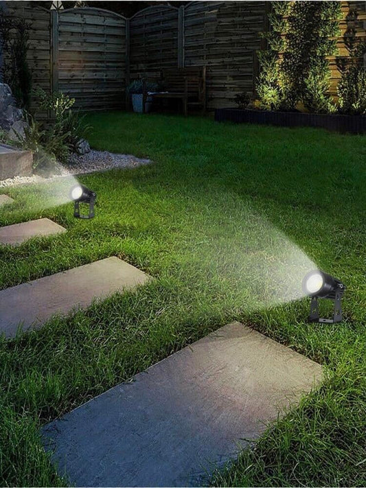 FARETTO LED LUCE BIANCA COB 3.5 W PROIETTORE DA GIARDINO TERRA STAFFA A PARETE