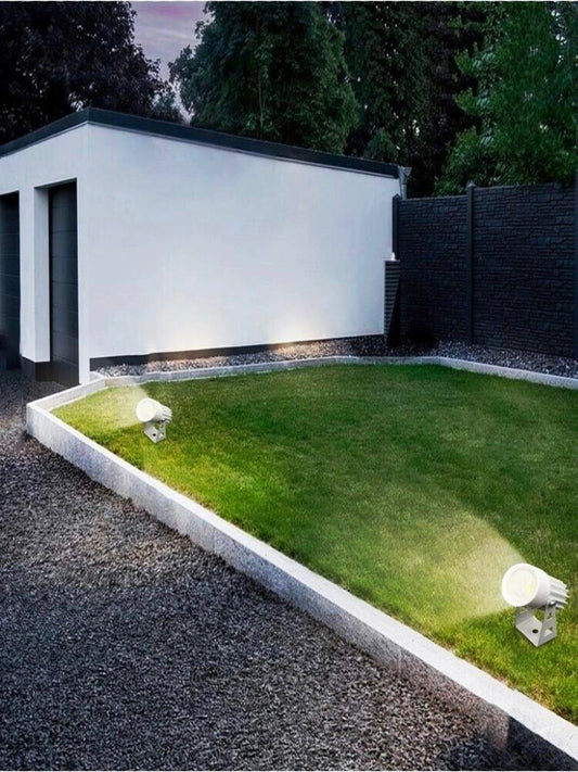 FARETTO LED COB 3.5 W LUCE NATURALE PROIETTORE DA GIARDINO TERRA STAFFA A PARETE