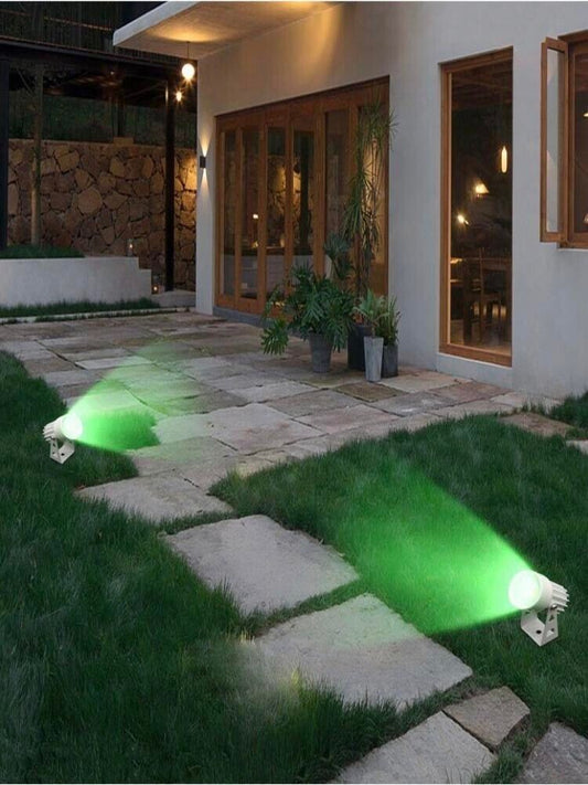 FARETTO LED LUCE VERDE COB 3.5 W PROIETTORE DA GIARDINO TERRA STAFFA A PARETE