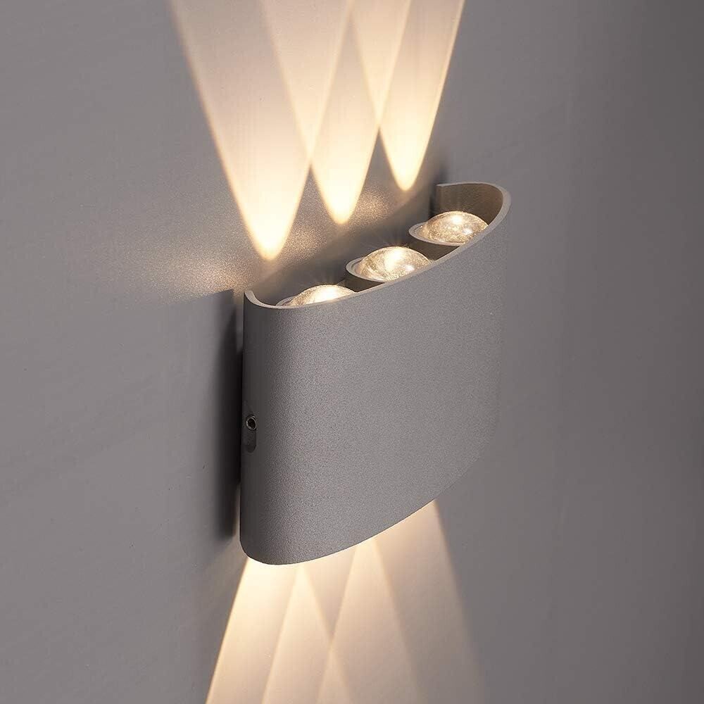 APPLIQUE LED LUCE CALDA FARETTO 16 W LAMPADA DA PARETE ESTERNO 6 COB ES68GC